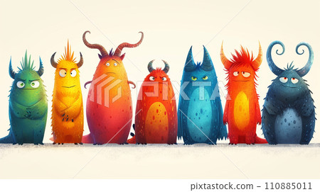 Embodiment of the seven deadly sins: temptations that stand in the way of people's actions, sins they have committed, etc. 110885011