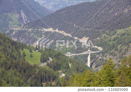 Ganter Bridge seen from above (Ried-Brig, Switzerland) Ganter Bridge seen from above (Ried-Brig, Switzerland) 110885090