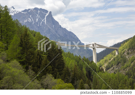 Ganter Bridge seen from below (Ried-Brig, Switzerland) Ganter Bridge seen from below (Ried-Brig, Switzerland) 110885099