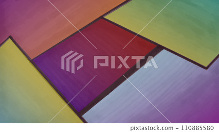 Web Colorful abstract geometric background. Turquoise green and pink paper material texture. Modern presentation cover design vector illustration 110885580