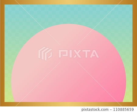 Pale green and gold background illustration plaid pattern 110885659