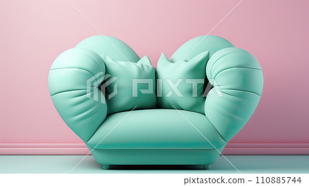 3d rendering of a white armchair sitting in a sofa Genaretive AI 3d rendering of a white armchair sitting in a sofa Genaretive AI 110885744