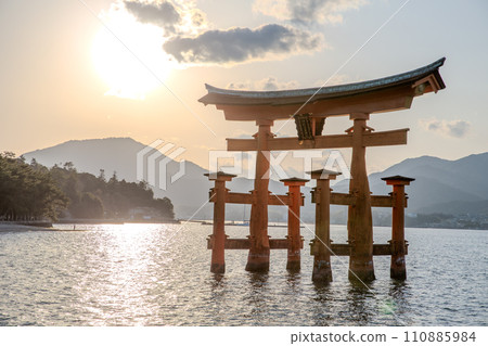 Torii that floats in the lake Torii that floats in the lake 110885984