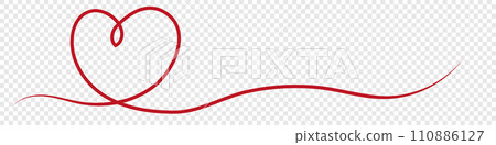 Hand drawn heart line art banner background 110886127
