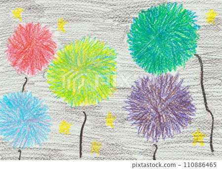 兒童畫煙火 兒童畫煙火 110886465