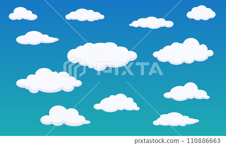 Cloud vector set 110886663