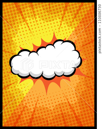 abstract comic book, pop art cartoon background with blank space for add your text 110886730