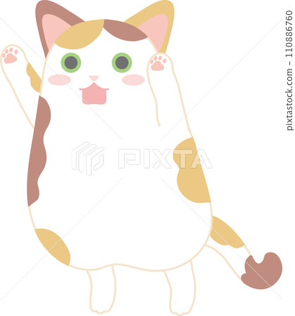 跳舞的貓_印花布貓 110886760