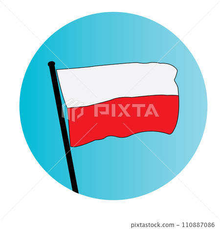 Poland flag icon 110887086