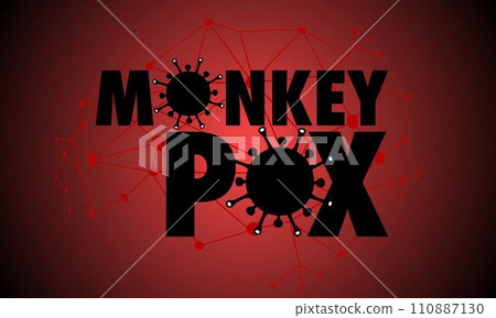 Monkeypox virus banner for awareness and alert against disease spread, symptoms or precautions. Monkey Pox virus outbreak pandemic design with microscopic view background Monkeypox virus banner for awareness and alert against disease spread, symptoms or precautions. Monkey Pox virus outbreak pandemic design with microscopic view background 110887130