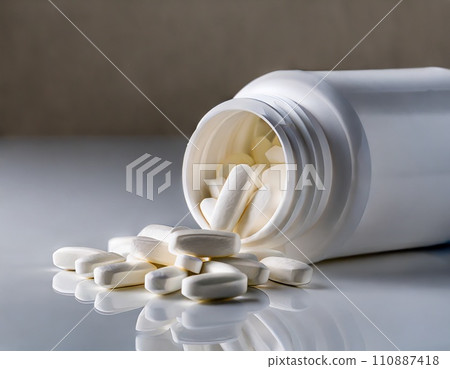 Overflowing large amount of supplements “AI generated images” 110887418