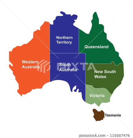 Australia map icon 110887476