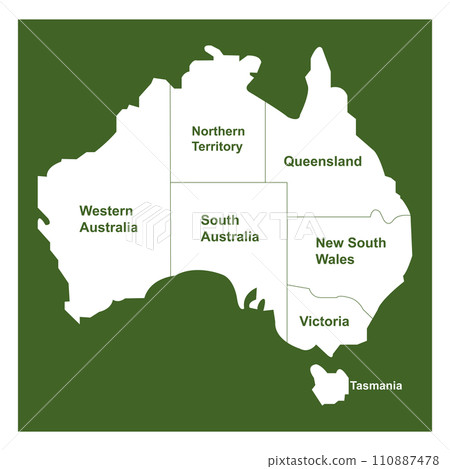 Australia map icon 110887478