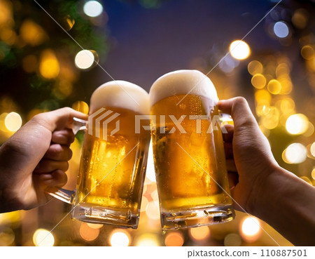 Cheers with beer “AI generated image” 110887501