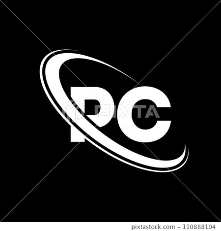 PC logo. P C design. White PC letter. PC/P C letter logo design. Initial letter PC linked circle uppercase monogram logo. PC logo. P C design. White PC letter. PC/P C letter logo design. Initial letter PC linked circle uppercase monogram logo. 110888104