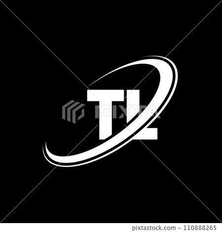 TL T L letter logo design. Initial letter TL linked circle uppercase monogram logo red and blue. TL logo, W L design. tl, t l 110888265