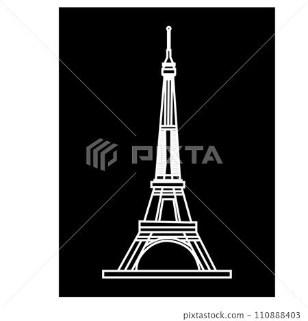 Eiffel tower in Paris icon Eiffel tower in Paris icon 110888403