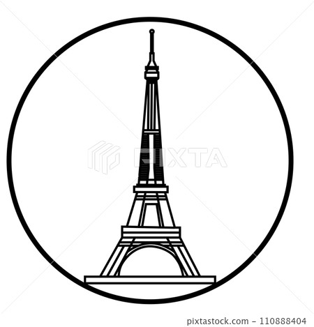 Eiffel tower in Paris icon Eiffel tower in Paris icon 110888404