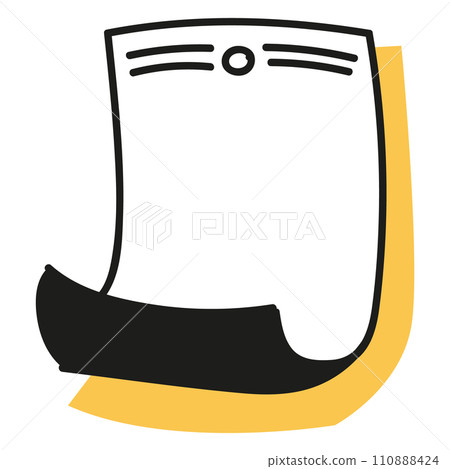 Journal doodle icon. Hand drawn banner or element for notebook, diary and planner. Doodle scribble style. Vector illustration Journal doodle icon. Hand drawn banner or element for notebook, diary and planner. Doodle scribble style. Vector illustration 110888424