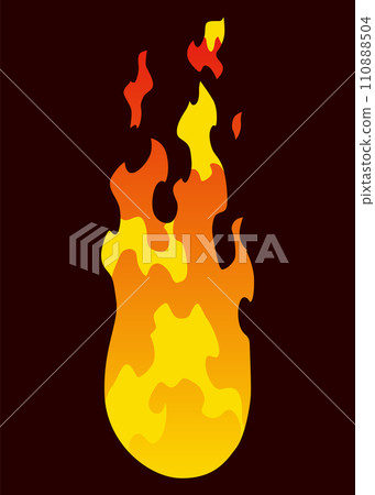 Fire animation sprite. Red and orange fire flame. Hot flaming element for game animation. Vector icon in cartoon style Fire animation sprite. Red and orange fire flame. Hot flaming element for game animation. Vector icon in cartoon style 110888504