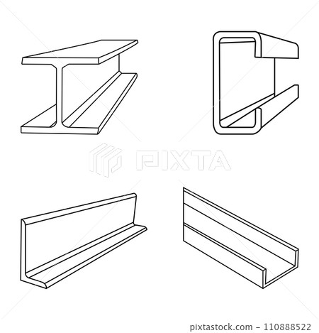 Profile steel icon Profile steel icon 110888522
