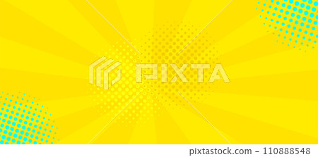Comic retro or pop art cartoon magazine cover. Funny retro pattern. Vector halftone illustration. Vintage backdrop for comic superhero message 110888548