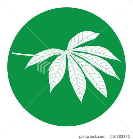 Cassava leaf icon 110888870