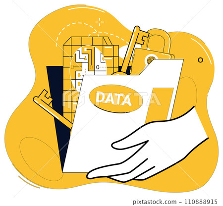 Data management vector illustration. Reports echo wisdom distilled from vast sea data through analytics Stock market data, like tapestry, unfolds under analytical gaze financial experts Data management vector illustration. Reports echo wisdom distilled from vast sea data through analytics Stock market data, like tapestry, unfolds under analytical gaze financial experts 110888915