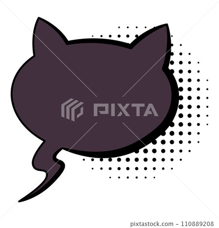 Comic style speech bubble. Speech balloon or element. Funny vector design element. Vector cartoon illustration isolated on white background 110889208