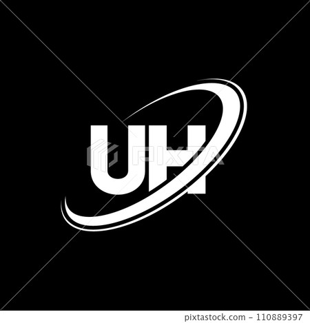 UH U H letter logo design. Initial letter UH linked circle uppercase monogram logo red and blue. UH logo, U H design. uh, u h UH U H letter logo design. Initial letter UH linked circle uppercase monogram logo red and blue. UH logo, U H design. uh, u h 110889397
