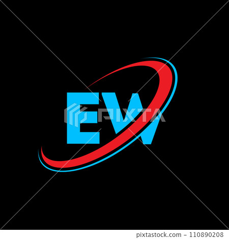 EW E W letter logo design. Initial letter EW linked circle uppercase monogram logo red and blue. EW logo, E W design. ew, e w EW E W letter logo design. Initial letter EW linked circle uppercase monogram logo red and blue. EW logo, E W design. ew, e w 110890208