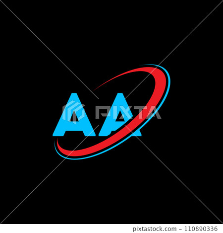 AA A A letter logo design. Initial letter AA linked circle uppercase monogram logo red and blue. AA logo, A A design. aa, a a AA A A letter logo design. Initial letter AA linked circle uppercase monogram logo red and blue. AA logo, A A design. aa, a a 110890336