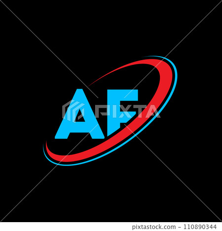 AF A F letter logo design. Initial letter AF... - Stock Illustration ...