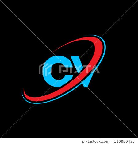 CV C V letter logo design. Initial letter CV... - Stock Illustration ...