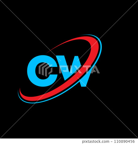 CW C W letter logo design. Initial letter CW linked circle uppercase monogram logo red and blue. CW logo, C W design. cw, c w CW C W letter logo design. Initial letter CW linked circle uppercase monogram logo red and blue. CW logo, C W design. cw, c w 110890456