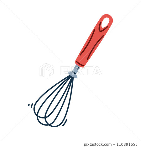 Whisk Tool with Handle as Cooking Utensil Vector Illustration Whisk Tool with Handle as Cooking Utensil Vector Illustration 110891653