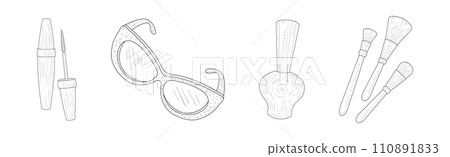 Hand Drawn Female Things and Accessory Sketch Vector Set Hand Drawn Female Things and Accessory Sketch Vector Set 110891833