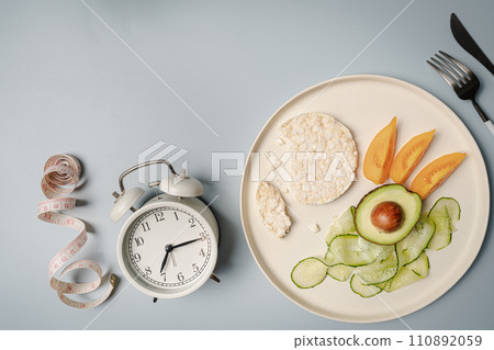 Creative flat lay with diet concept 110892059