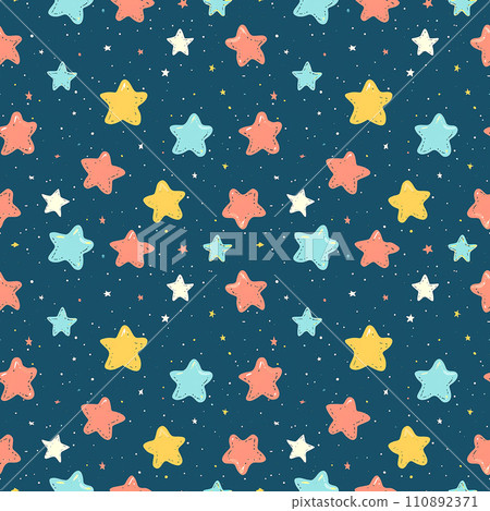 cute stars seamless pattern. tile cute stars seamless pattern. tile 110892371