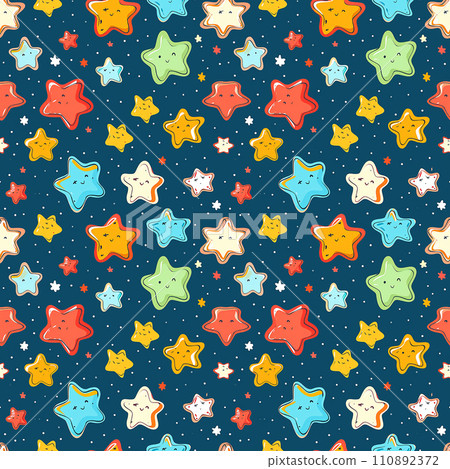 cute stars seamless pattern. tile cute stars seamless pattern. tile 110892372
