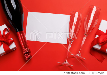 Champagne and gift Champagne and gift 110892504