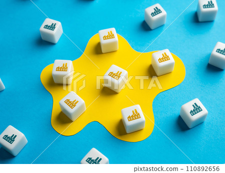 The factories form a concern and an association. Promoting and protecting the interests of industrial participants. Bring together various companies to promote their interests, enhance competitiveness 110892656