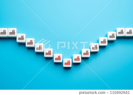 Disruption of the production chain due to the failure of one of the production facilities. The work of sanctions. Bankruptcy. Shortage of components. Economic decline, crisis. 110892681