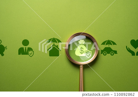 Selection of insurance to cover all risks and needs. Coverage for areas of risk, including life, health, auto, home, business insurances. Learn more about insurance products services. 110892862