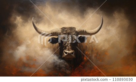 AI-generated content. Toro Toro concept, raging bull 110893030