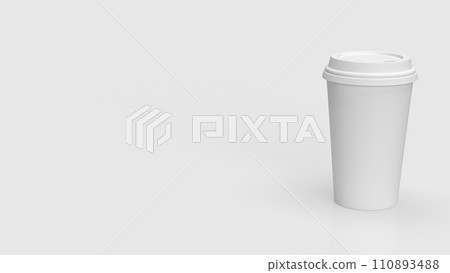 The coffee paper cup for hot drink concept 3d rendering. The coffee paper cup for hot drink concept 3d rendering. 110893488