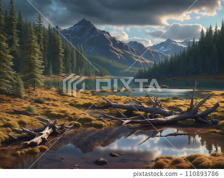 Serene mountain lake Serene mountain lake 110893786