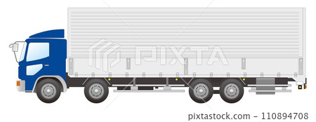 Working car: Large truck_aluminum box (blue) 110894708