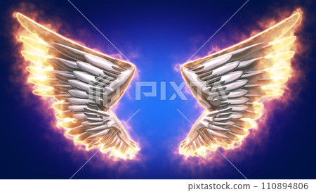 Wings Effect Feathers Wing Fire 110894806