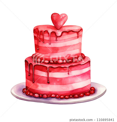 Cake with a Heart. AI Generated Image Cake with a Heart. AI Generated Image 110895841